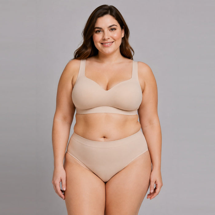 Cervly Secret Support Bra in Beige - front