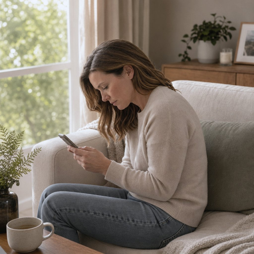 Forward-head posture at the end of a long screen day