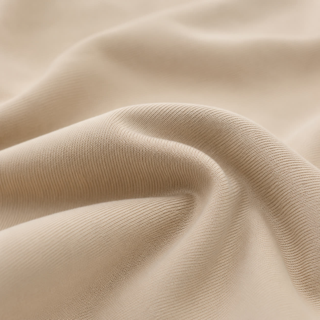 Close-up of the soft brushed knit fabric